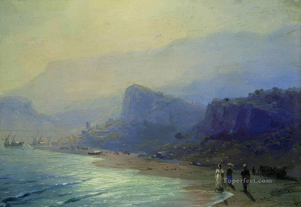 Ivan Aivazovsky pushkin and raevskaya in gurzuf Seascape Oil Paintings